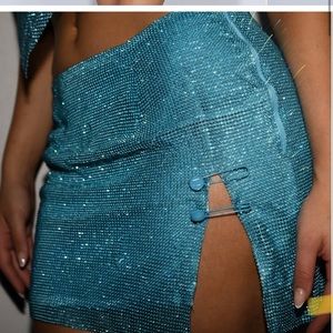 NWT Meshki Chain mail skirt